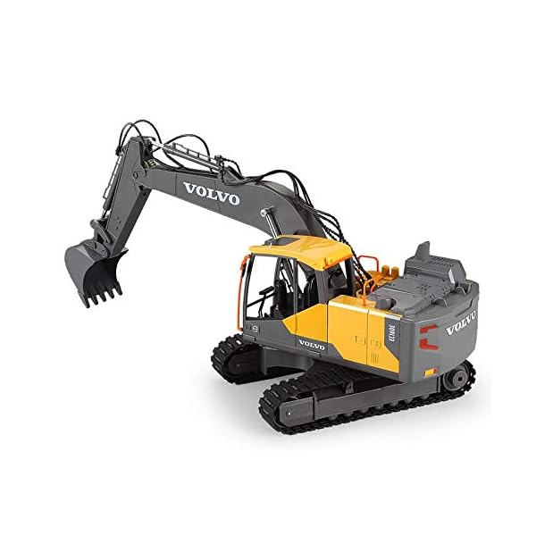 Bleyoum Baufahrzeug Rc Bagger 1:16 Holzgriffbohrmaschine 17ch Fernbedienung Raupenwagen Grablader Elektrofahrzeug…