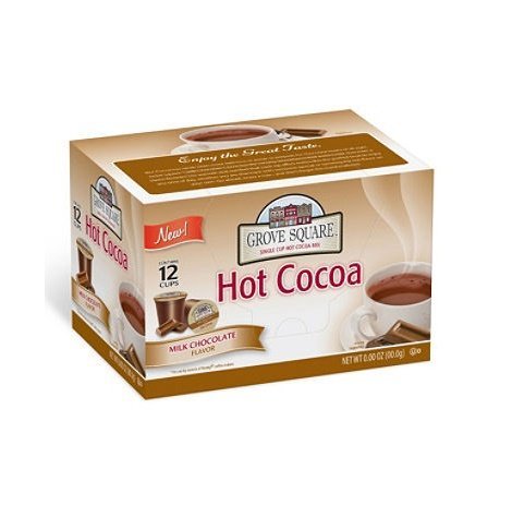 Grove Square Hot Cocoa, Milk Chocolate, Single Serve Cup for Keurig K-Cup Brewers, 72 Cups