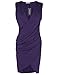 ANGVNS Women's V Neck Padded Sleeveless Night Party Dress(Purple L)