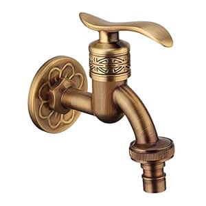 Grifo de pared de latón para agua fría, grifo de lavadora, grifos de