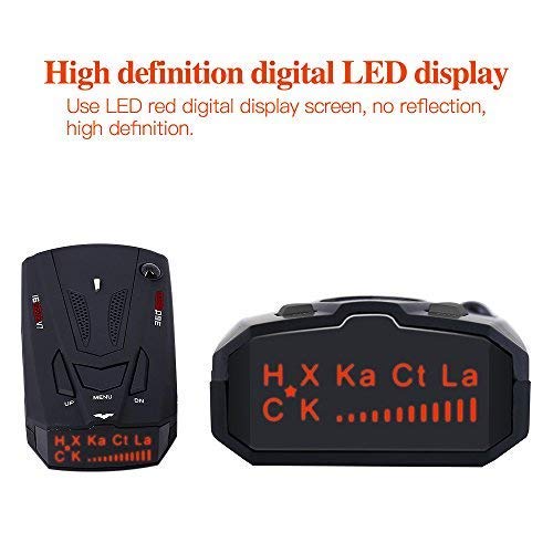 New Radar Detector, Voice Alert & Car Speed Alarm System with 360 Degree Detection, City/Highway Mode (FCC Certification)