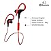 10M Wireless Bluetooth 4.0 Sweatproof Sports Earphone Cancelling Noise ,Toolisi Stereo Bass In-ear Earbuds w/ Microphone Stable Bluetooth Connect Headset 6Hour Working Time for Phones Running Gym -Red