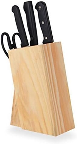 6 slot Bamboo knife rack storage holder -by MeetTheUltimate.