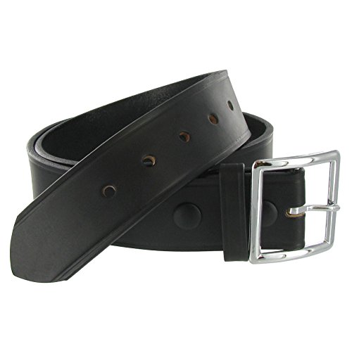 Boston Leather 1.75in. Garrison Leather Belt (38, Black)