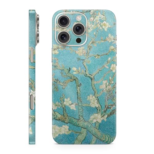 Glossy Glitter Phone Skin Compatible with Apple iPhone 16 Pro Max - Almond Blos…