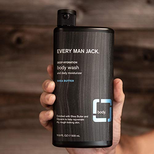 Every Man Jack 16.9 Ounce Shea Butter Body Wash Deep Hydration (twin