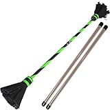 Jac Products Classic UV Fluoro Flower Stick with Wooden Hand sticks Set (UV Green)