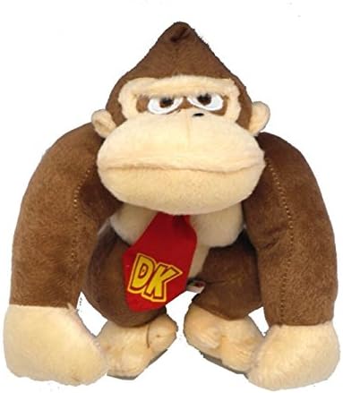 Donkey Kong Small Kids Plush Toy w/Secret Zipper Pocket (8in)