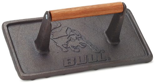Bull 24132 Cast Iron Rectangular Grill Press, 8-3/4-Inch by 4-1/2-Inch