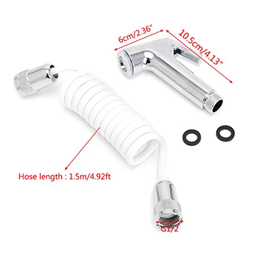 OTGO 1 Set Handheld Shower Head Douche Toilet Bidet Spray Wash Jet Shattaf with Spring Hose