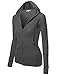 Xpril Women's Basic Slim Fit Lightweight Zipper Drawstring Hooded Jackets