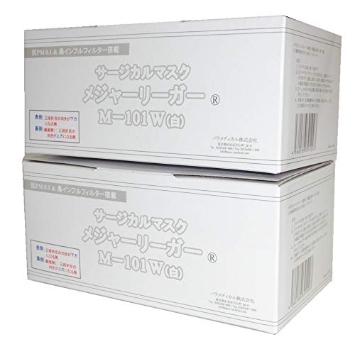サージカルマスク メジャーリーガー M-101w 白 ×2箱セット商品画像