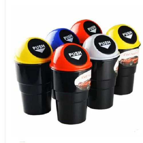 Plastic Dustbin Can Flip Trash Mini Receive Barrels Nevera