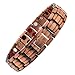 Reevaria Mens Elegant Guaranteed 99.9% Pure Copper 4 Elements in 1 Magnetic Therapy Bracelet Pain Relief for Arthritis and Carpal Tunnel