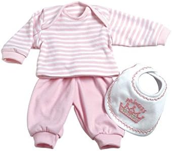 Adora Baby Doll Clothing Set Pink for up to 13 dolls, 3 Piece Set