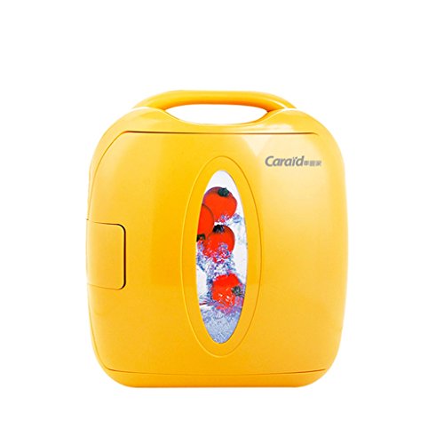 Click Here to See More Images Car Refrigerator Jadeking@ 8L Yellow Refrigeration, Cold And Warm Car Dual-use Super Sound-off 220V AC / 12V DC