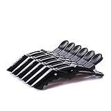 6pcs Salon Croc Hair Styling Clips-Sectioning Plastic Alligator Hair Clip For Thick Hair-Non-Slip DIY Accessories Hairgrip for Women and Girls