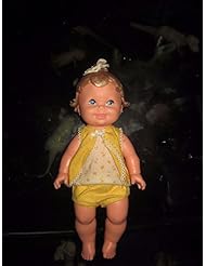 Toy: Vintage 1971 Mattel Tiny Baby Tender Love Vinyl Rubber Doll Original Clothes Bow - Mattel