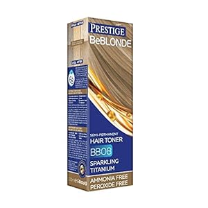 VIPs Prestige BeBlonde Semi Permanent Hair Toner Colour Sparkling Titanium BB08, No Ammonia No Peroxide