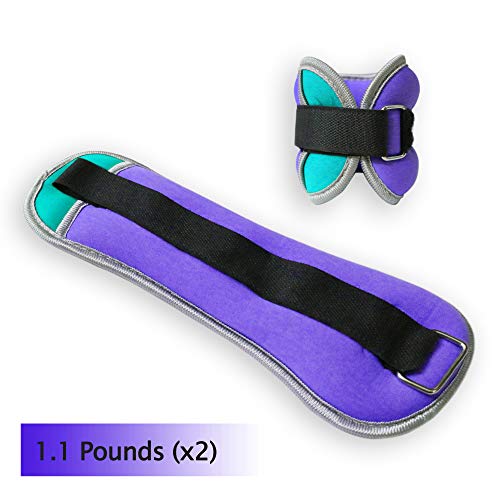 Vaupan Small Ankle Wrist Weights, Mini Leg Arm Hand Cuff Weights for Women Men Kids Toddler Children, Exercise Equipment with Adjustable Straps for Fitness Gym Dancing Walking Aerobics (1 Pair, 2lb) - Thumbnail 6