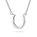 Bling Jewelry 925 Sterling Silver CZ Equestrian Horseshoe Necklace 16in