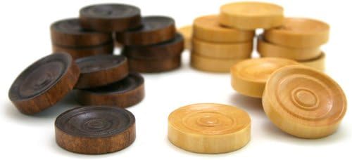 Hardwood Draughts In Box