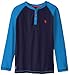 U.S. Polo Assn. Big Boys' Raglan Sleeve Henley, Classic Navy, 10/12
