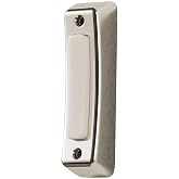 Heath Zenith 18000222 Wired Push Doorbell Button, Satin, Nickel, Plastic, Surface Mount, Home Improvement, Outdoor, House, D&eacute;cor