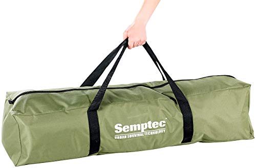 Semptec Urban Survival Technology Feldbettzelt: 2in1-Zelt mit Alu-Feldbett, 1200 mm Wassersäule, 193 x 78 x 160 cm (Liegezelt, Schlafzelt, wasserdichte Taschen) – Bild 7