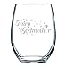 Funny Wine Glass with “Fairy Godmother” Saying, Classic, Stemless Wine Glass for Women