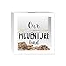 Prinz White Adventure Fund Money Savings Piggy Bank for Adults, Kids Savings Box Change Jar, 6' x 6' Wooden Shadow Box