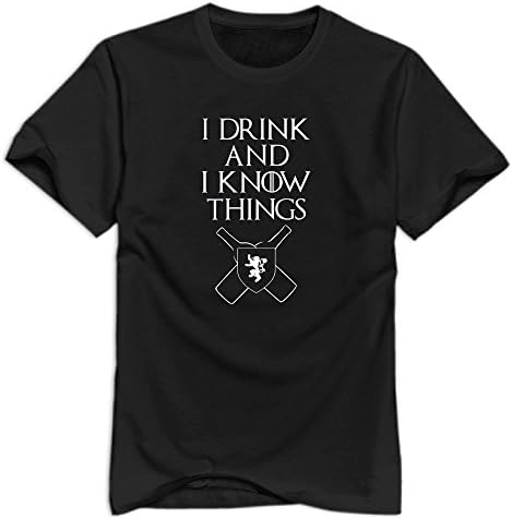 That's What I Do I Drink And I Know Things Men's T-shirt Graphic Humor Tee Casual Shirt Short Sleeve T-Shirt
