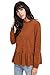Romwe Women's Casual Round Neck Ruffle Hem Peplum Blouse Top