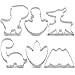 LILIAO Dinosaur Cookie Cutter Set Kids Birthday, 6 Pcs, Stainless Steel