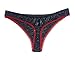 Haian PVC G-String Lace Panties Ladies Briefs Color Black (Medium)