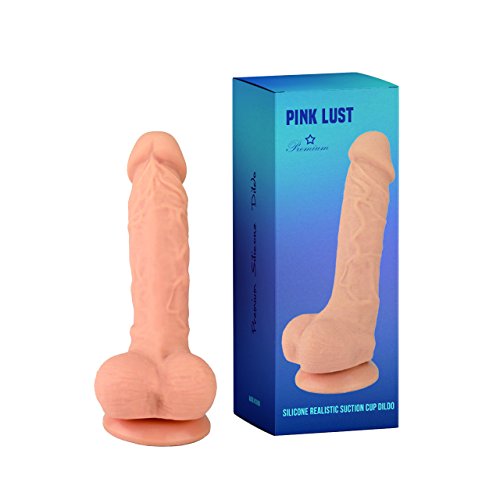 Pink Lust Realistic Cock -8 Inch PVC Realistic Penis Dildo With Handsfree Suction Cup Adult Toy