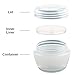 LONGWAY 1.7 Oz (50ML) Plastic Jars with Lids and Inner Liners | Empty Lotion Containers/Travel Cream Containers - for Sugar Scrub, Cosmetic Jars & BPA Free (Pack of 12, Transparent)