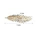 3Pack Leaf Feather Design Punk Women Girls Hair Clips Pin Claw Elegant Hair Barrettes Accessories for Lady(Gold,Silver,Bronze)