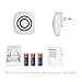 Door Chime,Wireless Business Door Motion Sensor Detector Smart Visitor doorbell Home Security Driveway Alarm with 1 Plug-in Receiver and 1 PIR Detector Weatherproof(White)