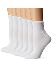 Calcetines tobilleros Hanes Cool y Dry ComfortBlend para mujer (paquete de 6)