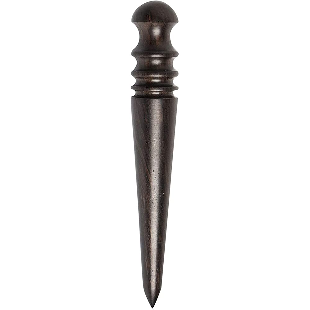 CENPEK Wood Leather Burnisher Tool with 4 Grooves for Burnishing Leather Projects of Various Thicknesses Sleek Polished Leather Tool