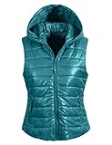 LE3NO Womens Zip Up Puffer Vest Jacket with Hood