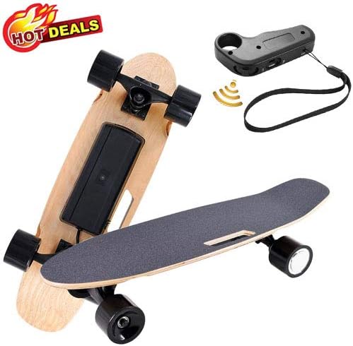 Electric Skateboard with Remote Control 20KM/H Top Speed Dual Motor 250W Longboard 7 Layers Maple Waterproof IP54 E-Skateboard for Kids Girls Boys Teens Adults Youths