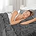 Vailge 3 Piece Pinch Pleated Duvet Cover with Zipper Closure, 100% 120gsm Microfiber Pintuck Duvet Cover, Luxurious Pintuck Decorative(Grey,Queen)