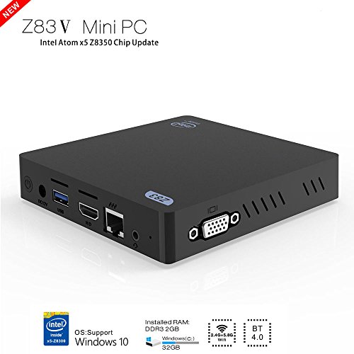 Beelink Z83 V Mini PC( Intel Atom x5-Z8350 Processor, Intel HD Graphics 400 Support VGA Windows10 OS DDR3 2GB/ 32GB 1000Mbps LAN Bluetooth 4.0 WIFI IEEE 802.11a/b/g/n 2.4G+5.8G intel mini computer