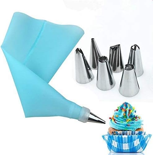 Swirly Bake Cake Decorating 20 Piece Set. Stainless Steel Piping Nozzles Tips, 1 Reusable Piping Bag, 1 Coupler - Image 4