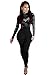 VamJump Womens Digital Print Long Sleeve High Waist Bodycon Club Jumpsuit Rompers