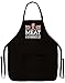 When You Taste My Meat You Can Tell I Rubbed It Funny Apron for Kitchen BBQ Grilling Tailgate Two Pocket Apron Black [PPP]