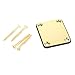 Musiclily 4 Holes Metal Guitar Neck Plate for Fender Strat Tele Guitar or Jazz Bass, Gold