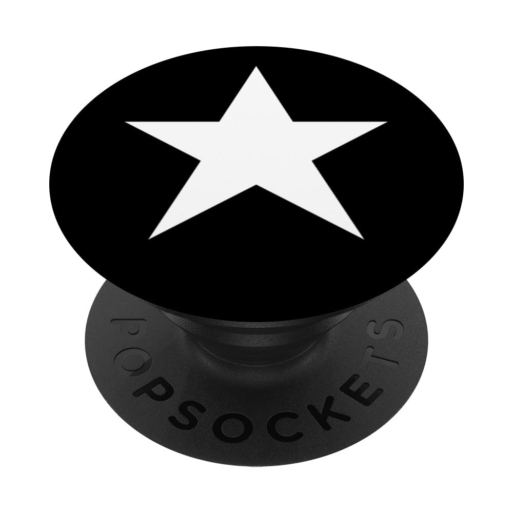 Y2K Star On Front Black And White Mcbling Aesthetic 2000s PopSockets Swappable PopGrip